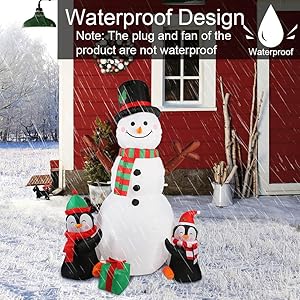 Decoración inflable de muñeco de nieve de Navidad