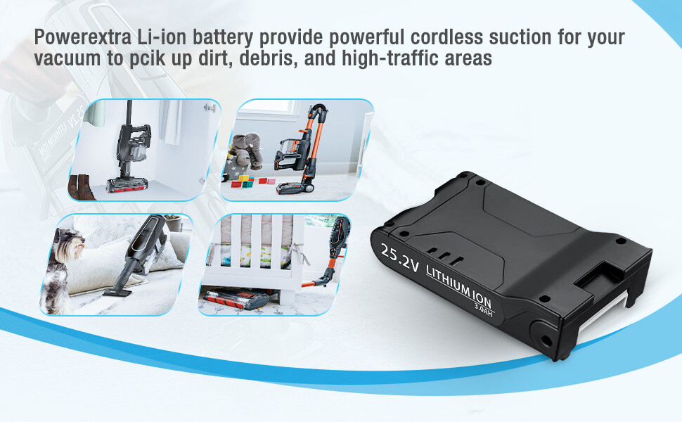 Powerextra 3000mAh Shark Replacement Battery for Shark XBAT200,Shark