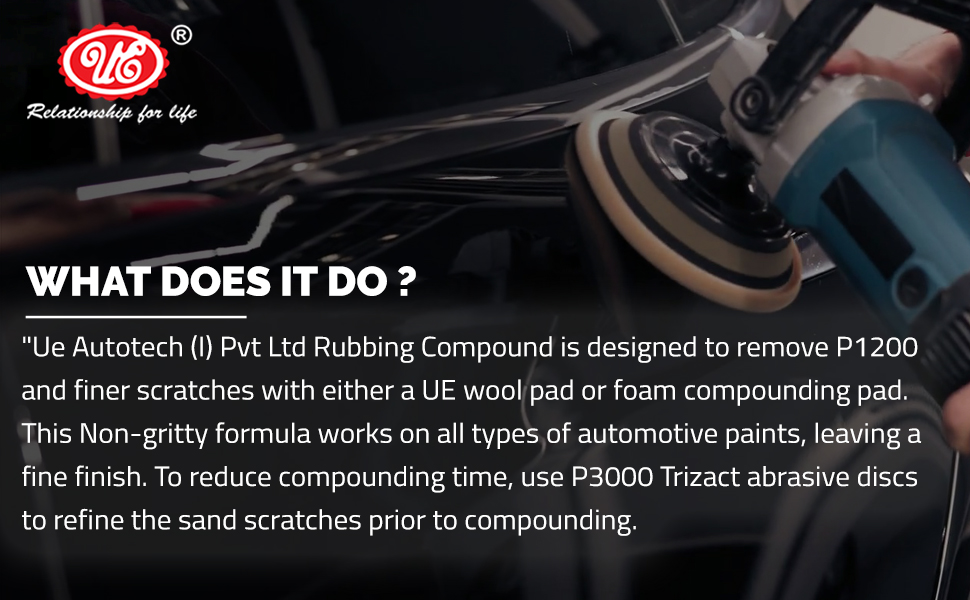 UE Elite Rubbing Compound Cleaner/Scratch Remover For All Vehicle