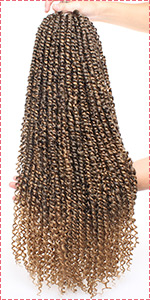 Leeven 22" Pre-Twisted Passion Twists Crochet Hair Passion Twist Braiding Hair