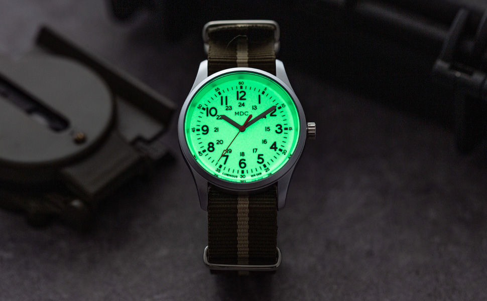 Infantry Mens Analogue Watch Glow in The Dark Wrist Watches for Men Military Nite Waterproof
