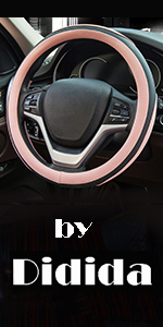 pink steering wheel cover matte leather pu