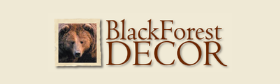 Black Forest Decor Logo with Bear