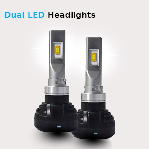 dual led headlight for car