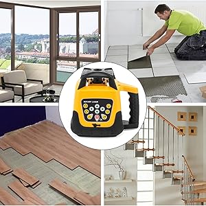 VEVOR Kit Niveau Laser Rotatif 360° Nivellement Automatique 500 M Vertical Horizontal Transversale Outil De Mesure Construction 16 Laser ligne