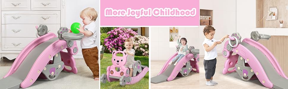 Costzon 4 in 1 Toddler Slide Rocking Toy