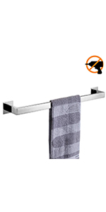 Homovater Cromo Toallero de gancho, Acrílico Autoadhesivo Sin ...