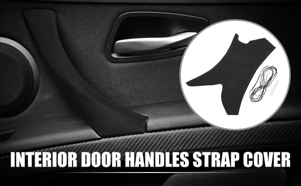 X AUTOHAUX Interior Door Handles Strap Cover Door Panel