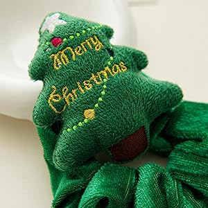 オーガンジーリボン ヘアゴム サンタティディのクリスマス オーガンジーリボンヘアゴム サンタティディのクリスマス