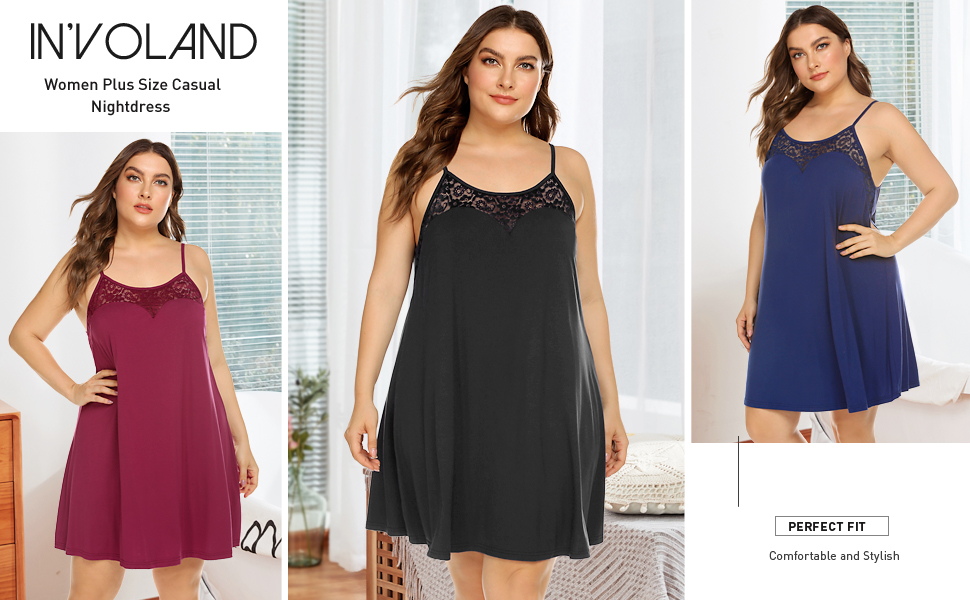 plus size spaghetti strap nightgowns