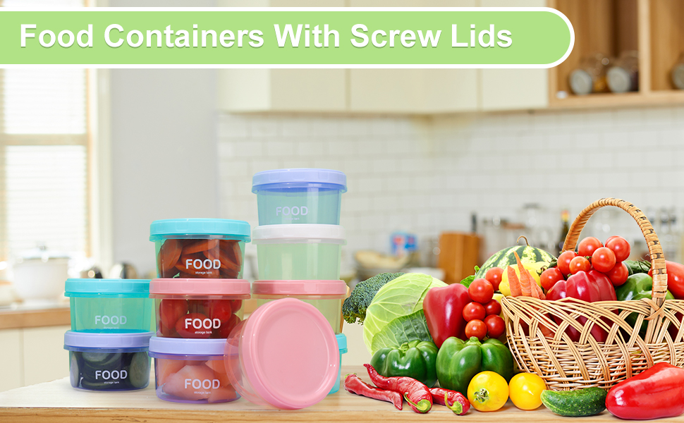 14 Pack Small Food Containers with Lids