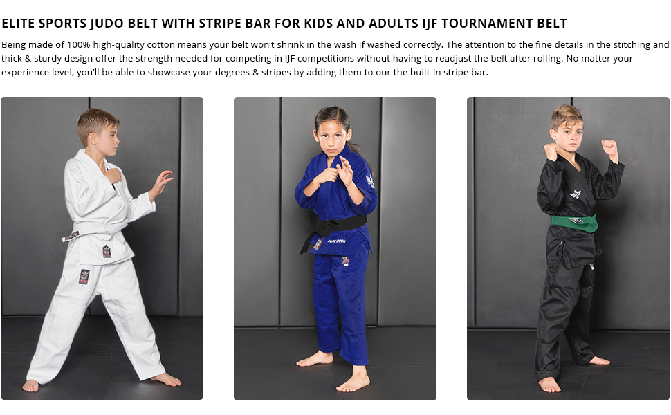 Elite Sports New Item Judo Belt, Yellow (5) Sports