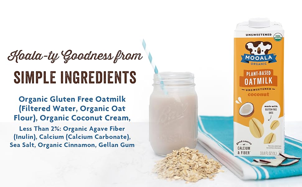 Mooala Original Oatmilk, plant-based, dairy-free, non-dairy, organic, no added sugar, non-gmo