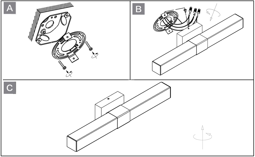 23.6in LED Vanity Light, LED Bathroom Lighting with Stainless Steel and