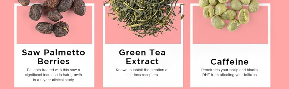 saw palmetto berries green tea extract caffeine