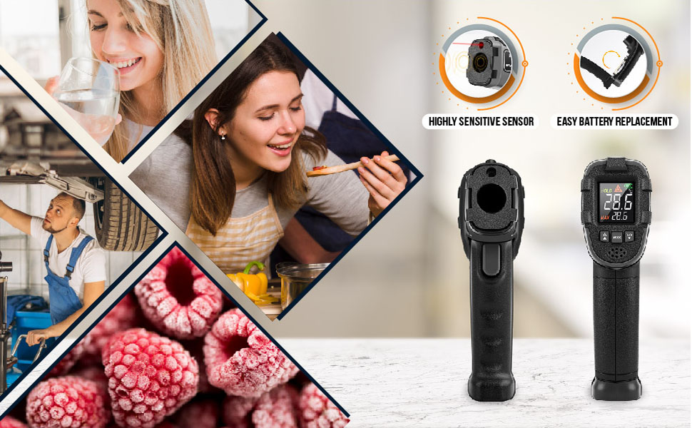 Infrared Thermometer SOVARCATE Digital IR Laser Thermometer Temperature