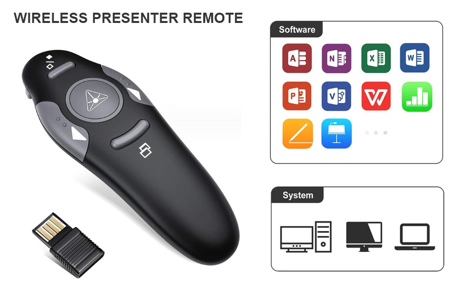 Amazon | Vbestlife プレゼンテーションクリッカー、PowerPoint