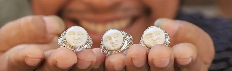 Sterling Silver Dot Motif Brass Copper Spinning Meditation Ring, handcrafted jewelry, ornaments