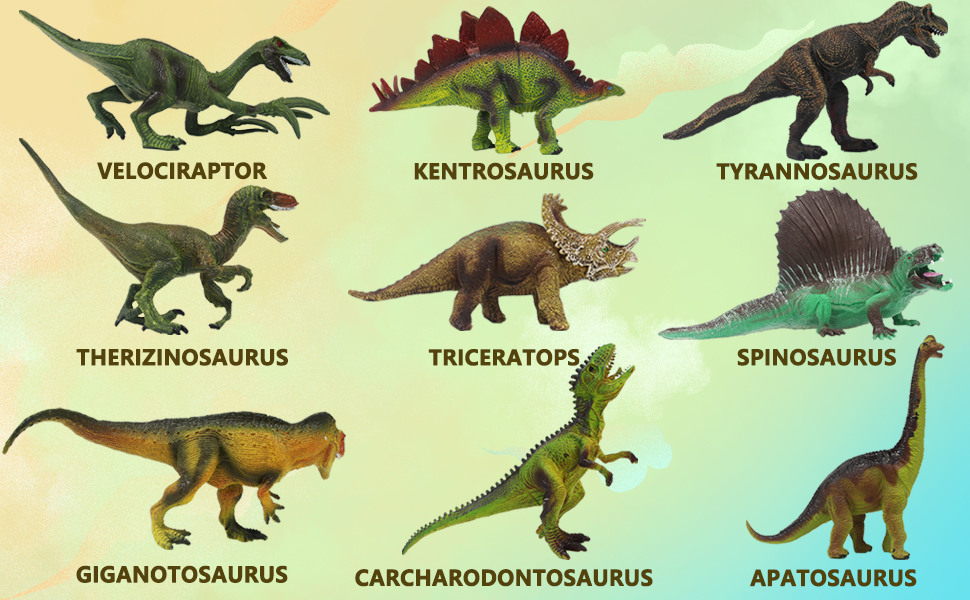 Bdwing Dinosaur Toys Set, Realistic Educational Dinosaur Toy Figure Playset with Activity Play