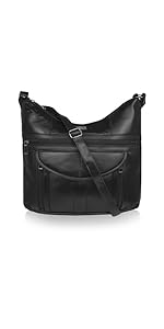 QL176, Large Crossbody Side Bag, 7 Pockets