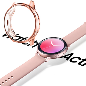 Amazon Com Zaroto Compatible For Samsung Active 2 Watch Band 44mm 3 Pack Screen Protector For Galaxy Watch Active 2 Accessories Cover For Galaxy Watch Active 2 44mm Samsung Galaxy Watch Black Rose Pink Gold