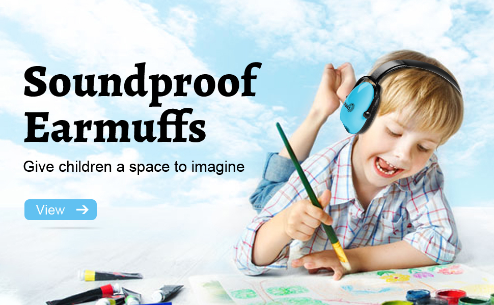 EZARC Kids Safety Ear Muffs 30dB for Children Hearing Protection