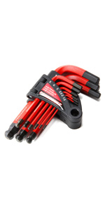 Powerbuilt L-Type Tamper Proof 9 Piece Wrench Set, Short Arm
