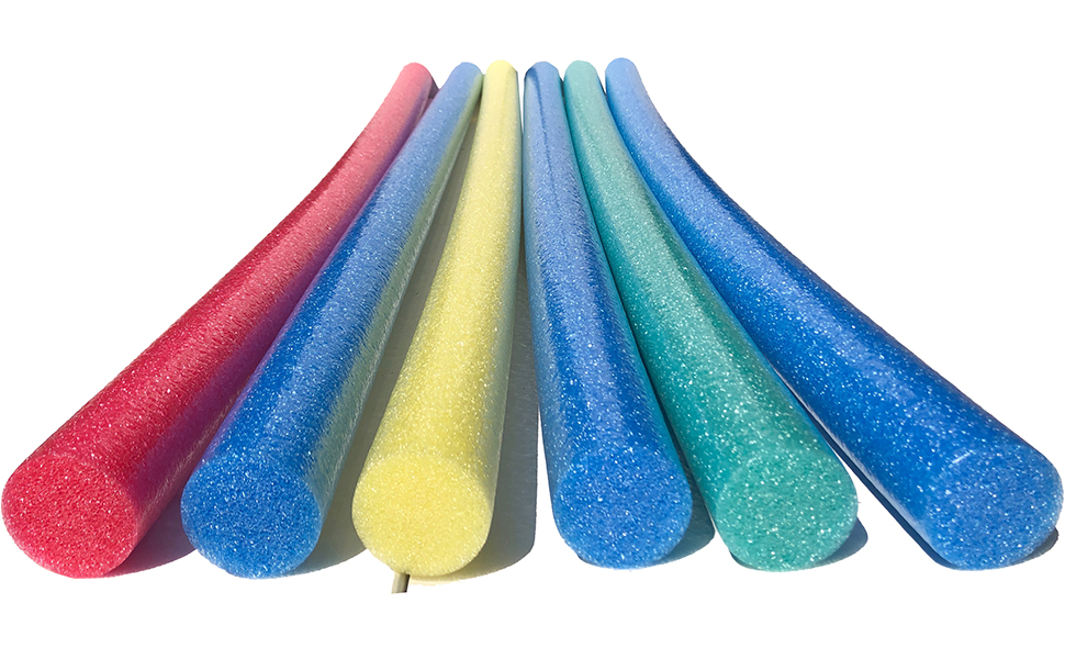 Flex Connex 3 Pack No Hole Extra Long Deluxe Solid Core Pool Noodles (Baltic Purple