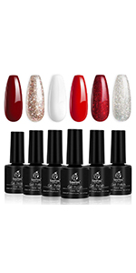 Beetles Candy Cane Gel Nail Polish Set
