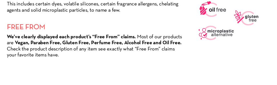 clean beauty cruelty free makeup vegan paraben free alcohol free sustainable gluten peta oil free