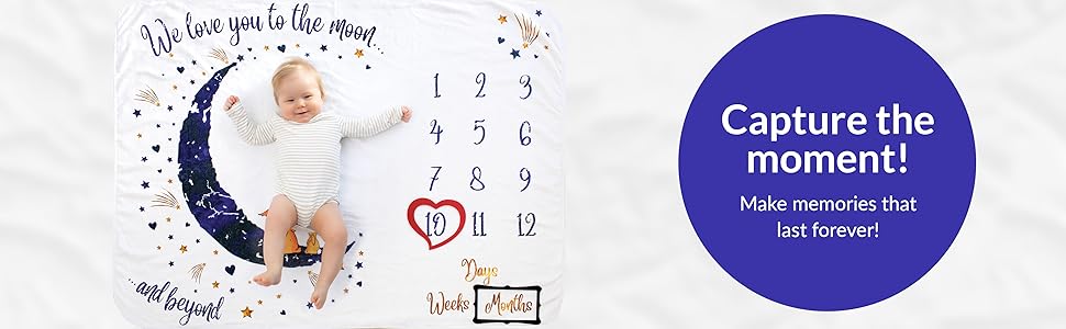Baby Milestone Moon Blanket