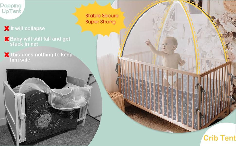 Acrabros Crib Tent Bed Canopy