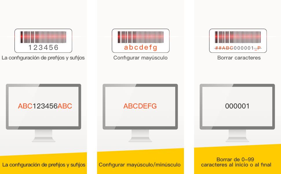 Inateck Lector Codigo Barras Escáner de Códigos Inalámbrico 2.4GHz