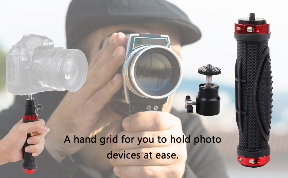 Andoer Camera Handle Grip Video Stabilizer 1/4inch Screw compatible