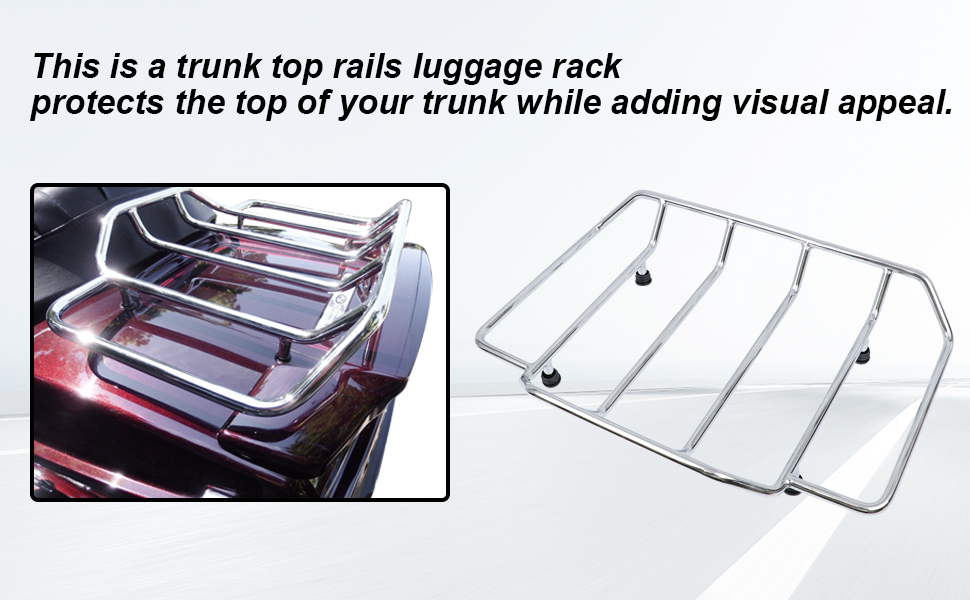DSISIMO Motorcycles Trunk Top Rack Trunk Luggage Rack Rail