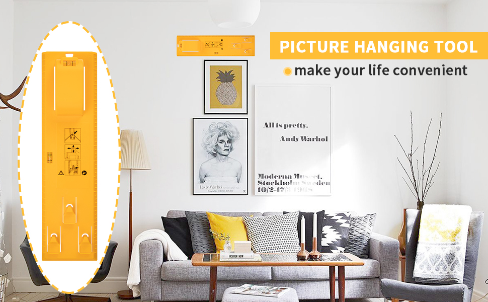Picture Frame Hanging Kit, Portable Picture Frame Level Ruler