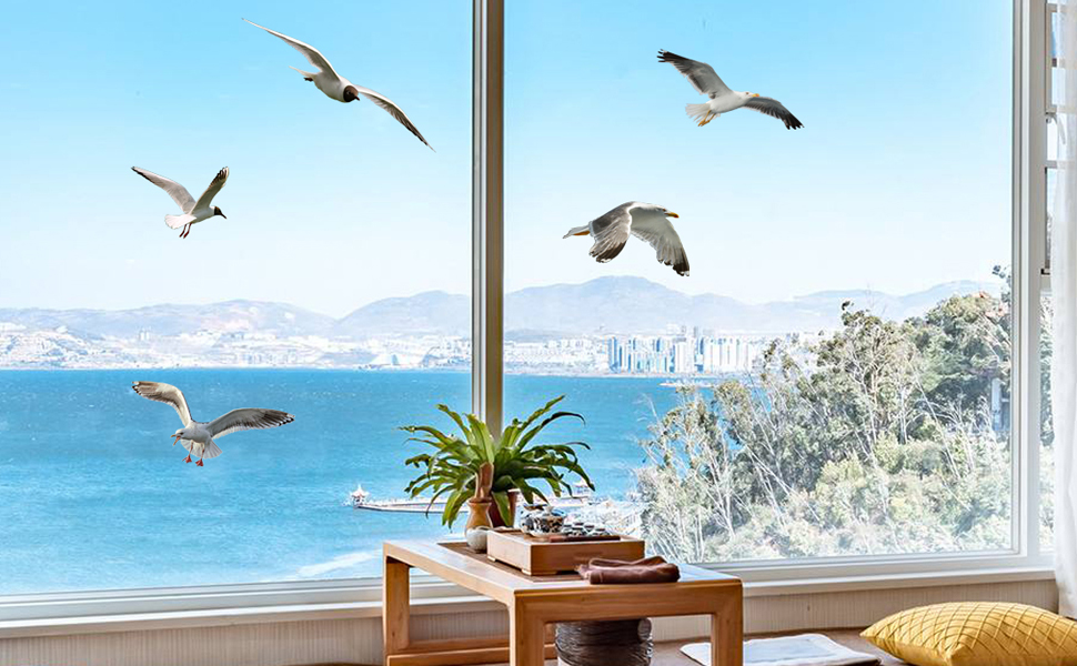 Window Decals for Bird Strikes, Static Anti Collision Bird