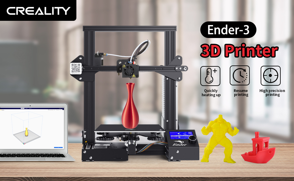 Amazon Com Official Creality Ender 3 3d Printer Fully Open Source With Resume Printing Diy Fdm Printer 220x220x250mm Industrial Scientific