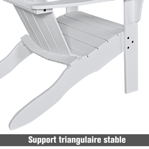 GOPLUS Fauteuil De Jardin Adirondack En Bois Massif-69P X 88l X 103H Cm-Dossier Haut&Accoudoir Elargi- Charge Max 160KG(Naturel) 14 Z