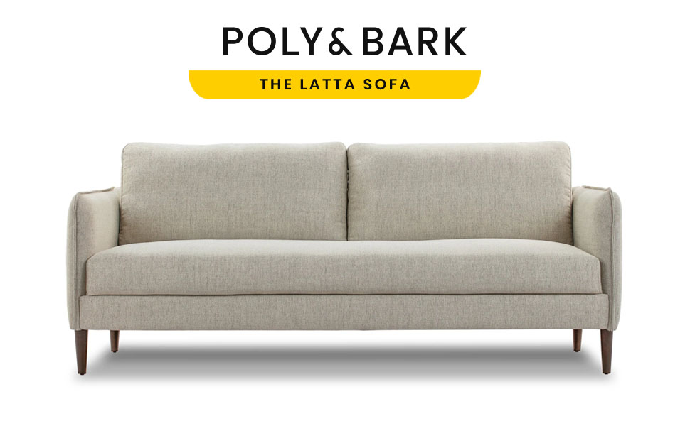 POLY & BARK Latta Sofa, Twill Stone Home & Kitchen