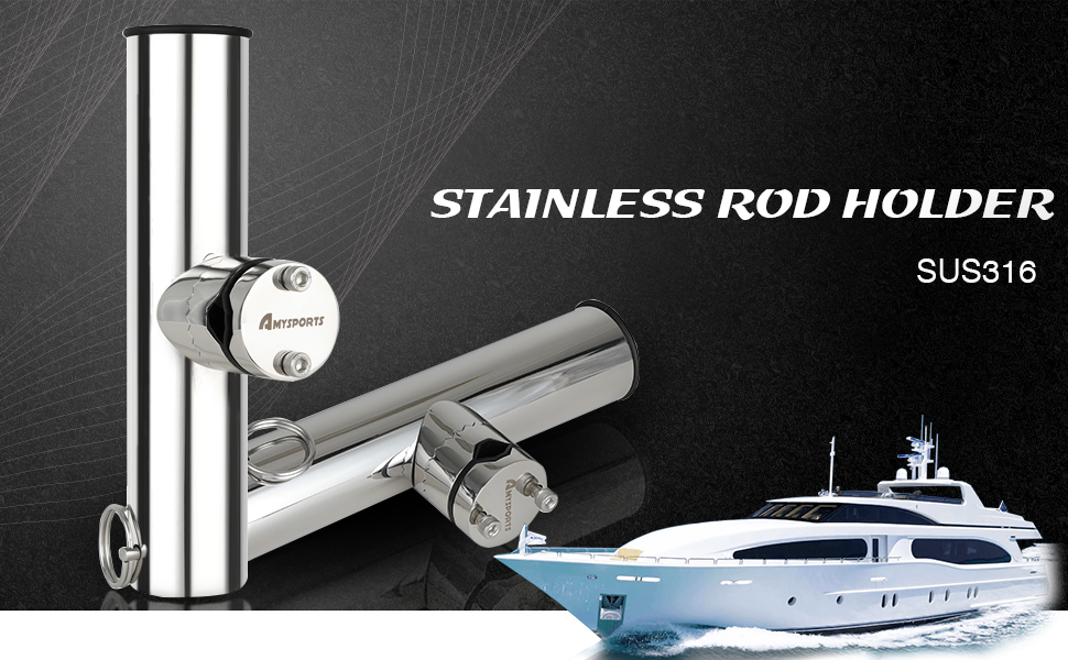 stainless rod holder