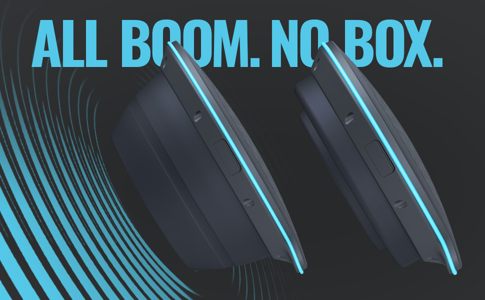 all boom no box. WaveBloom, audio expansion technology, expandable, collapsible, portable, boombox