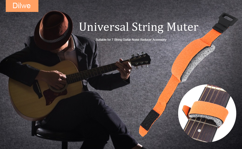 Dilwe Bass Guitar Mute String, Noise Reducer Dampener Universal Guitar