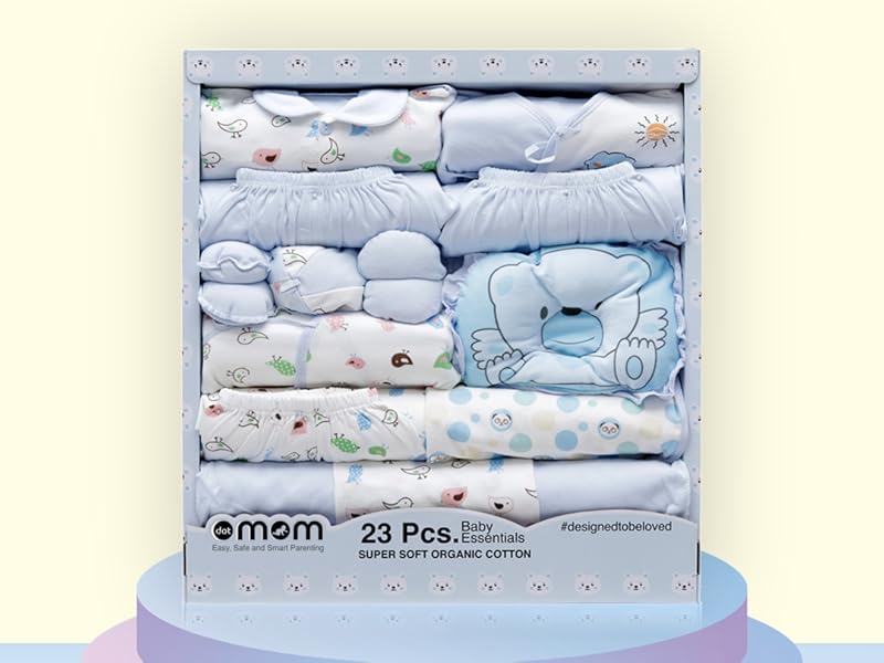 Dotmom baby clothes gift set for newborn baby boy girl clothes pack of 23 pieces for baby shower