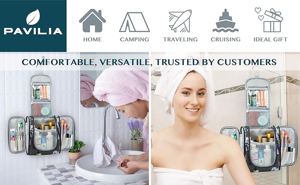 PORTABLE AND CONVENIENT - Top sturdy hook displays the kit from a shower or towel rack