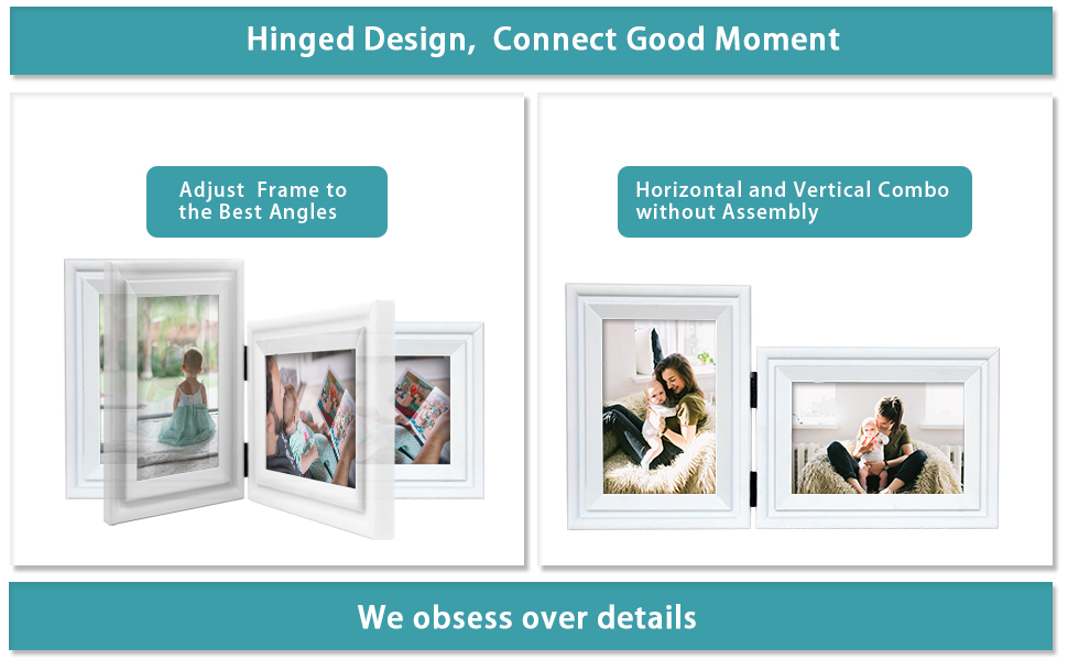 JD Concept Vertical Horizontal Combo, Double 5x7 White