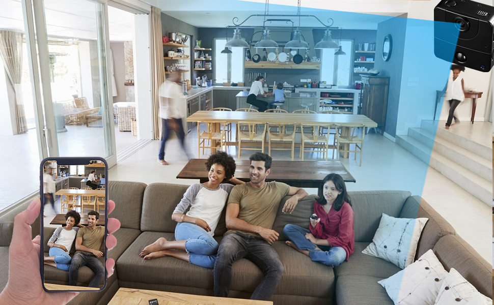 Mini Spy Hidden Camera - WiFi Camera PIR 30-Days Standby/Low Power Consumption