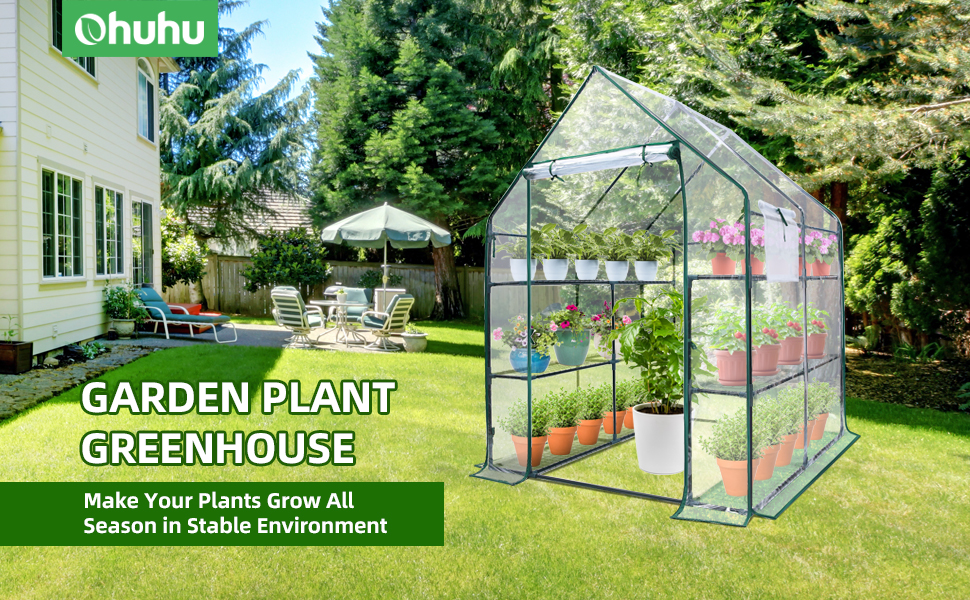 Greenhouse for Outdoors with Observation Windows, Ohuhu
