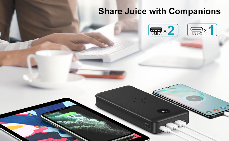 CONXWAN Power Bank 26800mAh Portable Charger USB Fast