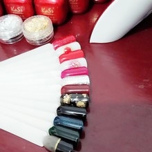 False Nail Sticks Polish Board Nail Polish Practice Display Art Tips with Metal Split Ring
